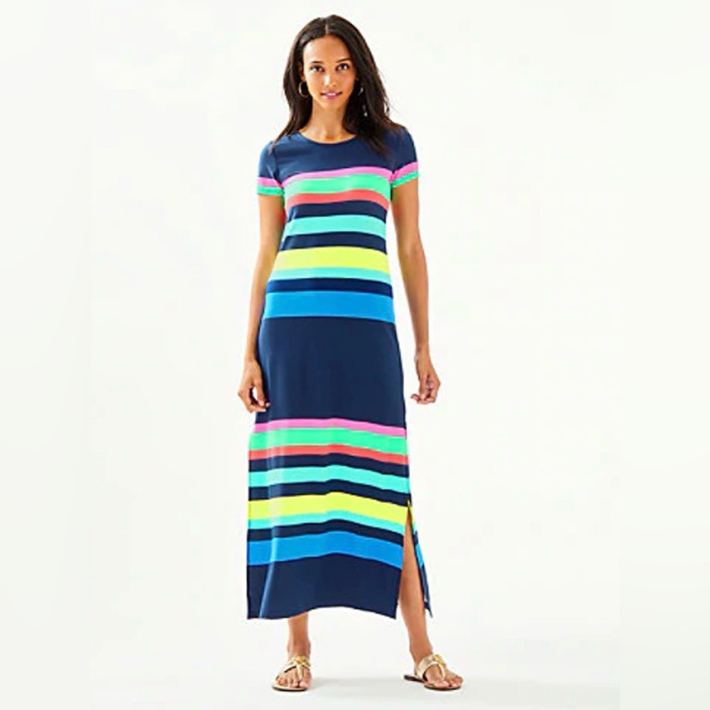 Lilly Pulitzer Tae Maxi Dress in Gecko Stripe - Picture 3 of 5